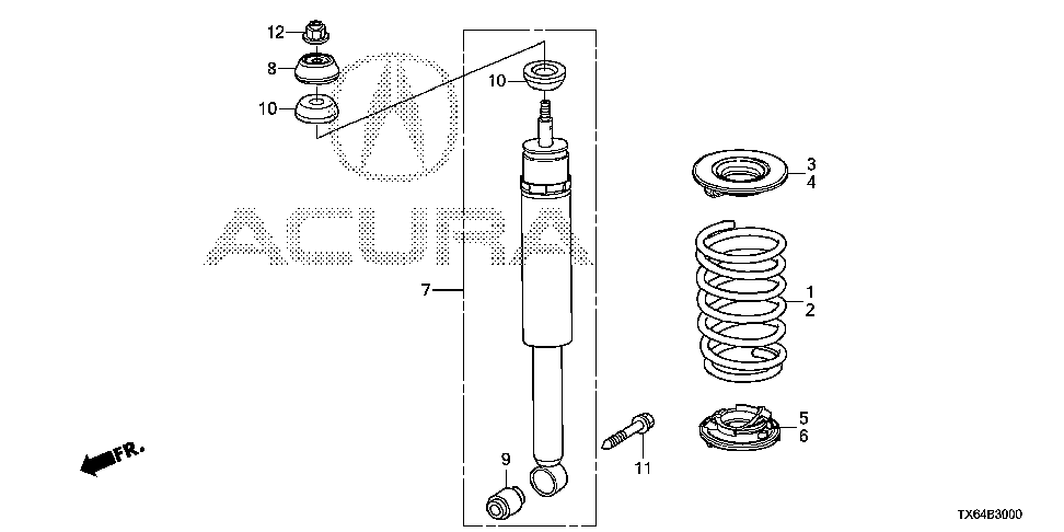 52621-TX6-A00 - WASHER, SHOCK ABSORBER MOUNTING