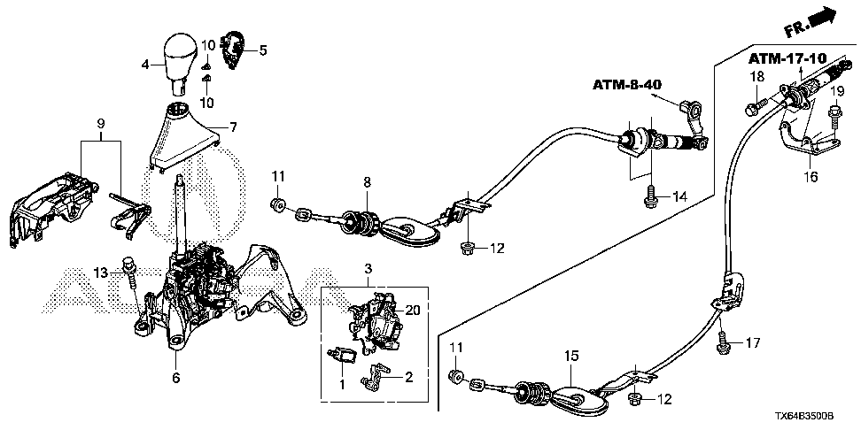 54316-TZ4-A80 - STAY, CONTROL WIRE