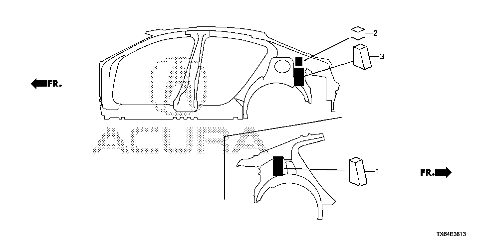 74516-TR6-A00 - INSULATOR, L. RR. INSIDE (UPPER)