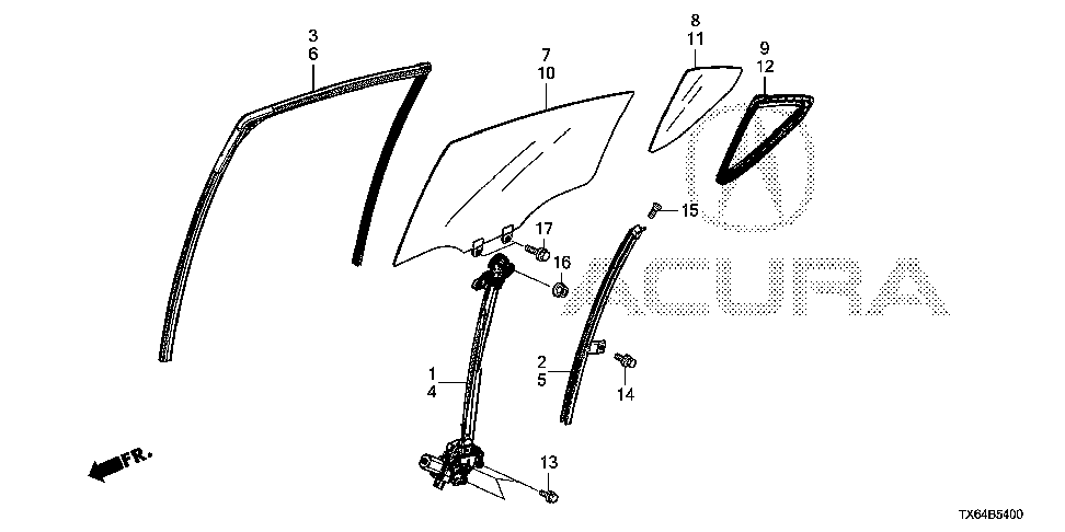 72735-TX6-A01 - CHANNEL, R. RR. DOOR RUN