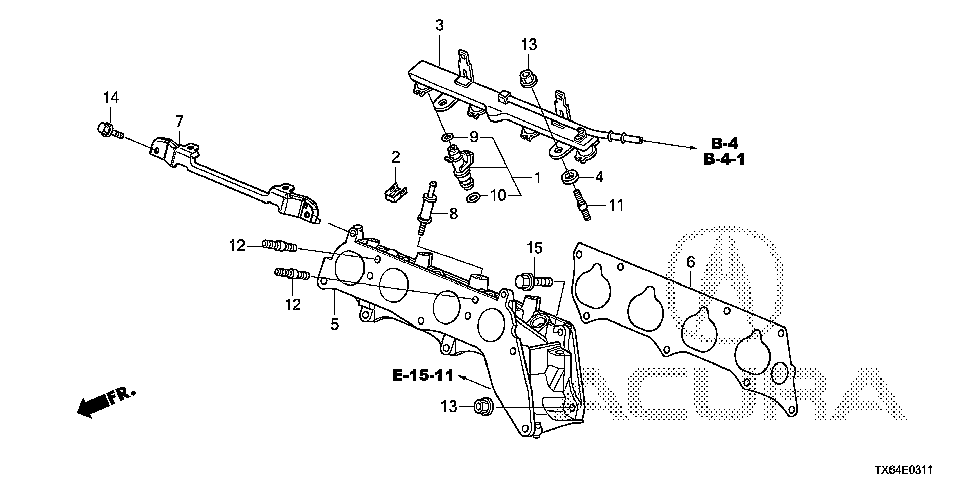 16450-R40-A01 - INJECTOR ASSY., FUEL