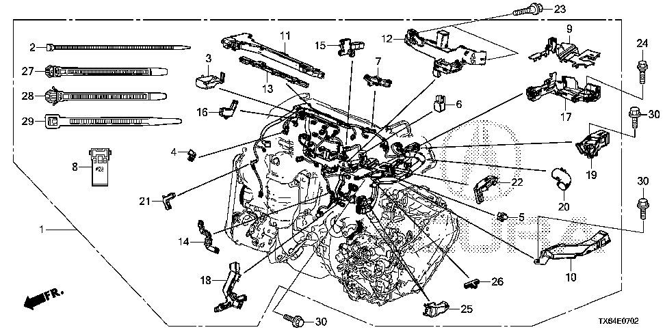 32133-5A2-A00 - HOLDER, ENGINE WIRE HARNESS