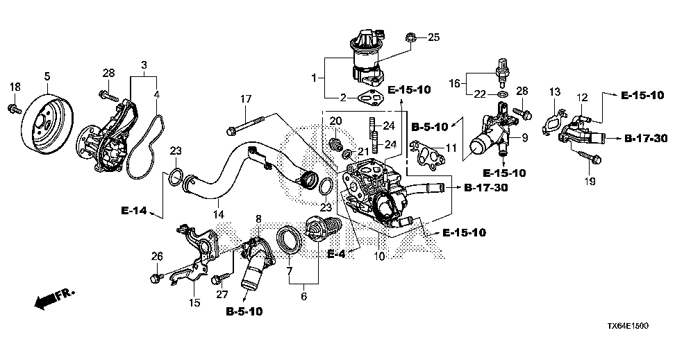 19224-R1A-A01 - PULLEY, WATER PUMP