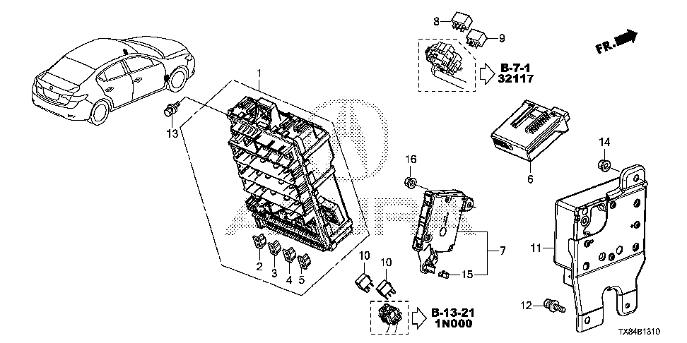 38200-TX8-A01 - BOX ASSY., FUSE (REWRITABLE)