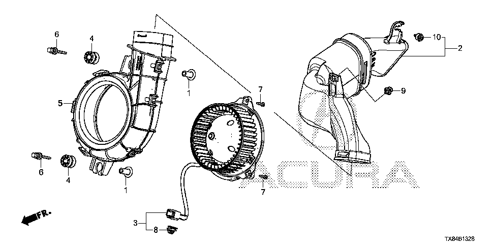 1J816-RW0-003 - MOTOR ASSY., COOLING FAN
