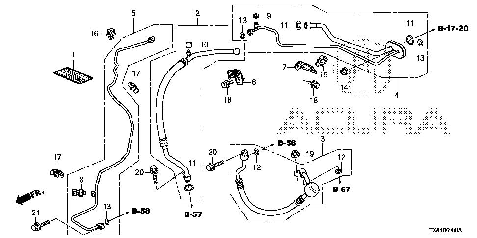 91536-TR0-A01 - CLAMP, SUCTION PIPE