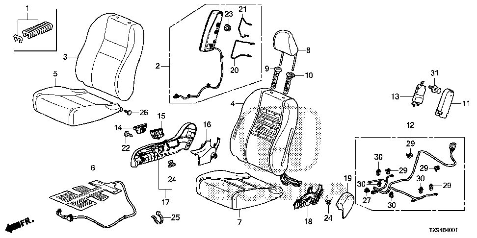 81134-TM8-D12 - HEATER, FR. CUSHION