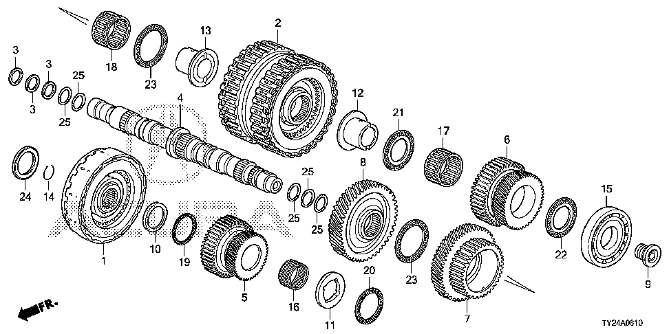 23495-R9R-000 - GEAR, SECONDARY SHAFT IDLE