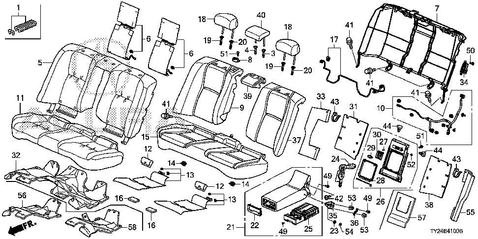 82927-TY2-A31 - PAD, RR. CENTER (UPPER)
