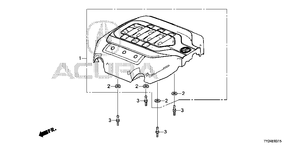 17121-R9S-A01 - COVER ASSY., ENGINE (A)