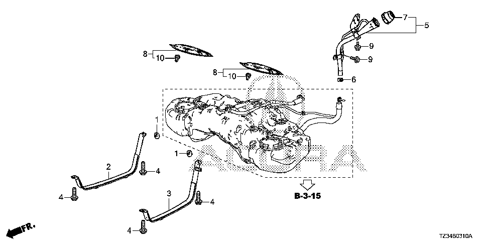 74660-TZ7-A00 - CAP ASSY., FUEL MAINTENANCE HOLE