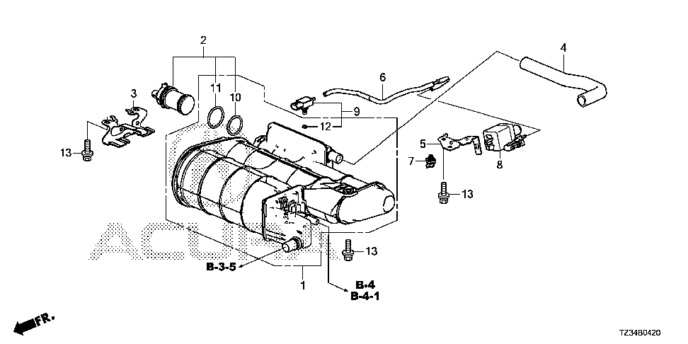 17358-T2A-A01 - BRACKET, CANISTER