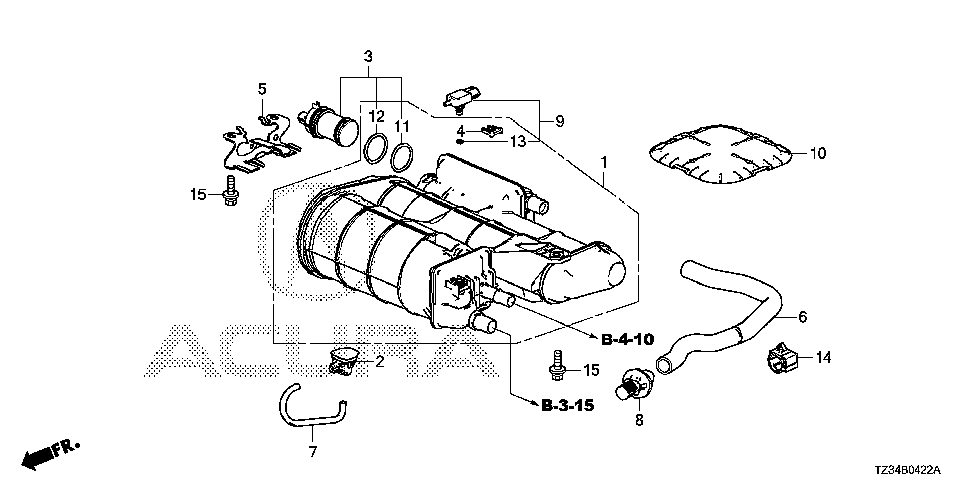 17382-TZ7-A01 - TUBE, PRESSURE SENSOR