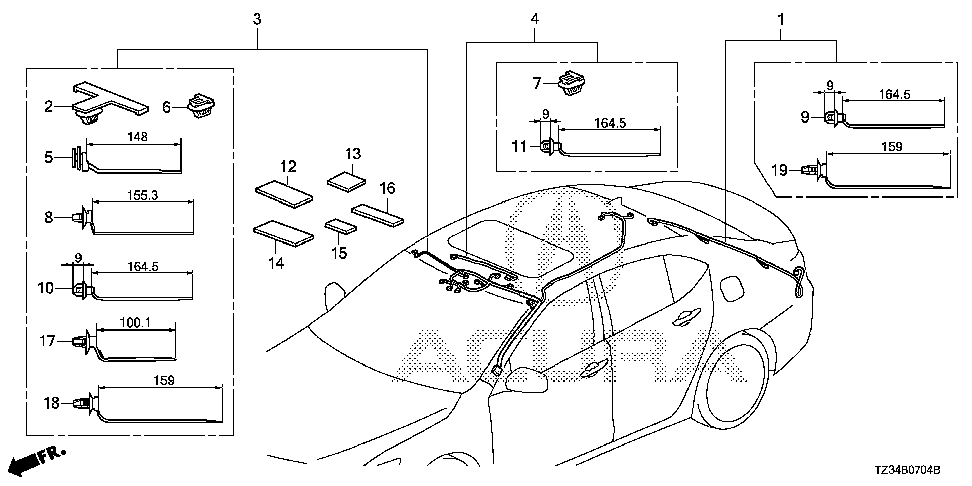 32156-TZ3-A00 - SUB-WIRE, SUNROOF