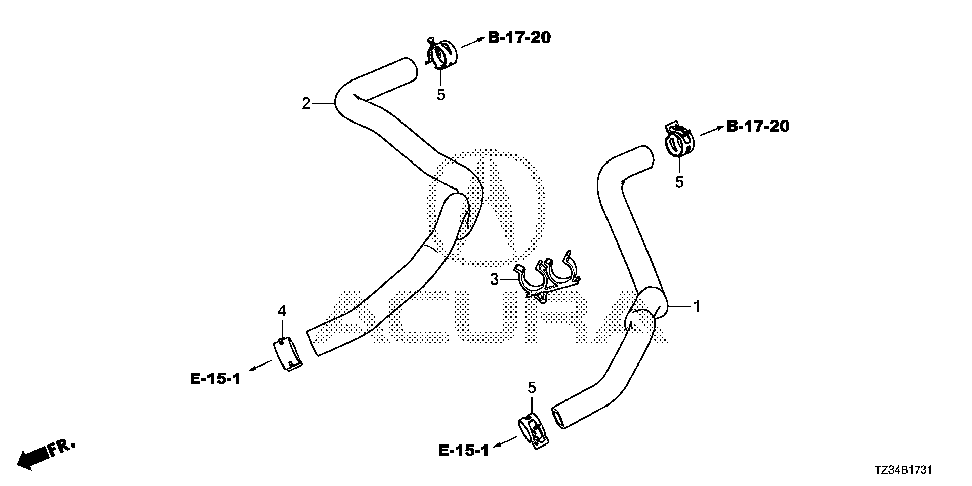 79721-TZ3-A00 - HOSE, WATER INLET