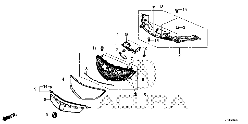 75147-TZ3-A01 - SEAL, FR. GRILLE