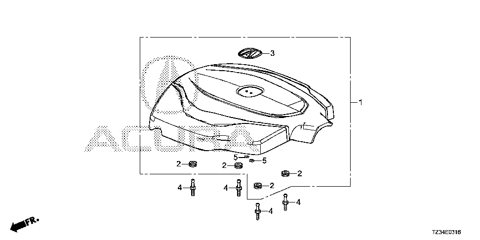 17121-5J2-A00 - COVER ASSY., ENGINE