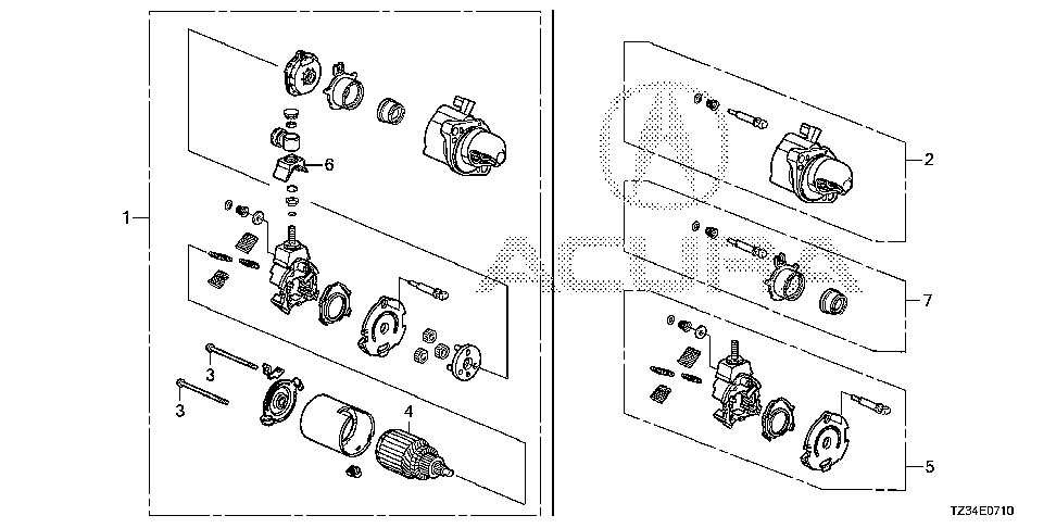 31200-RDF-A02 - STARTER MOTOR ASSY. (SM-74023)(MITSUBA)