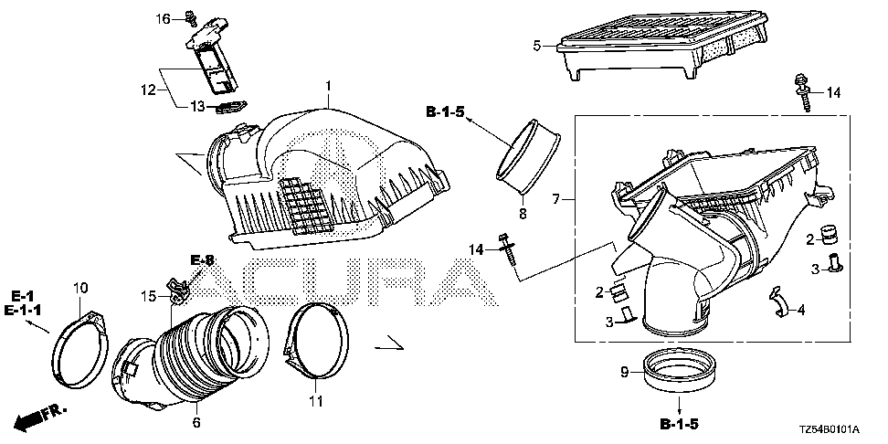 17211-5J6-A20 - COVER, AIR CLEANER