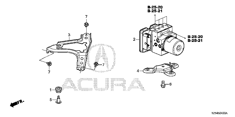 57115-TZ5-A00 - BRACKET, MODULATOR