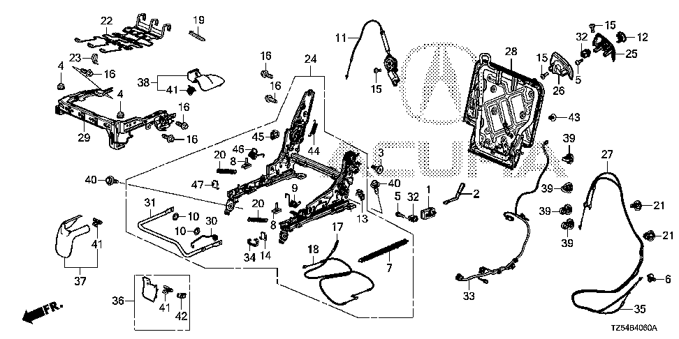 81710-TZ5-A81 - DEVICE, L. MIDDLE SEAT